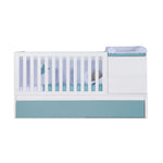 Cuna convertible 70x140 cm en verde-agua · Inside K404-M1181