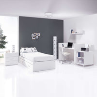 Habitación convertible desmontada con cama Sero Joy White