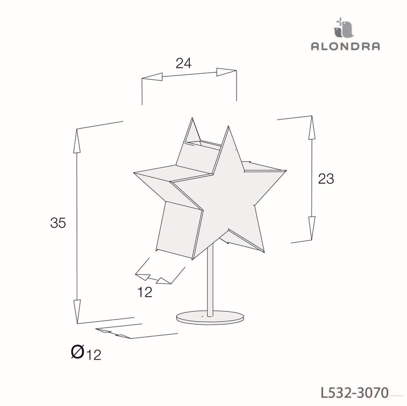 Lámpara infantil de sobremesa blanca en forma de estrella · Dreams L532-3070