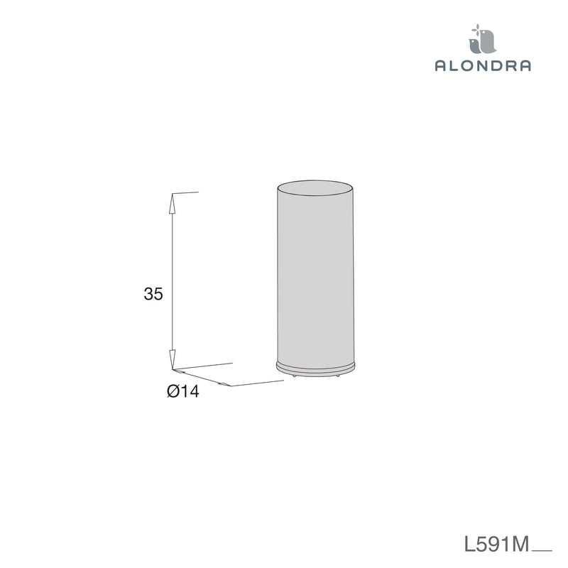 Lámpara infantil de mesa cilíndrica · Notte L591M