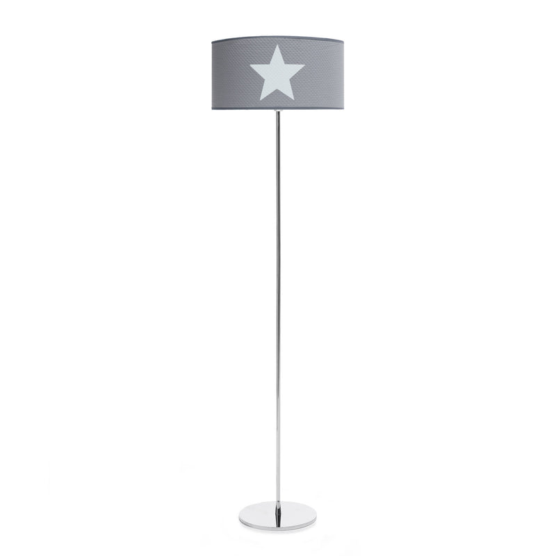 Lámpara color gris con estrella blanca serigrafiada