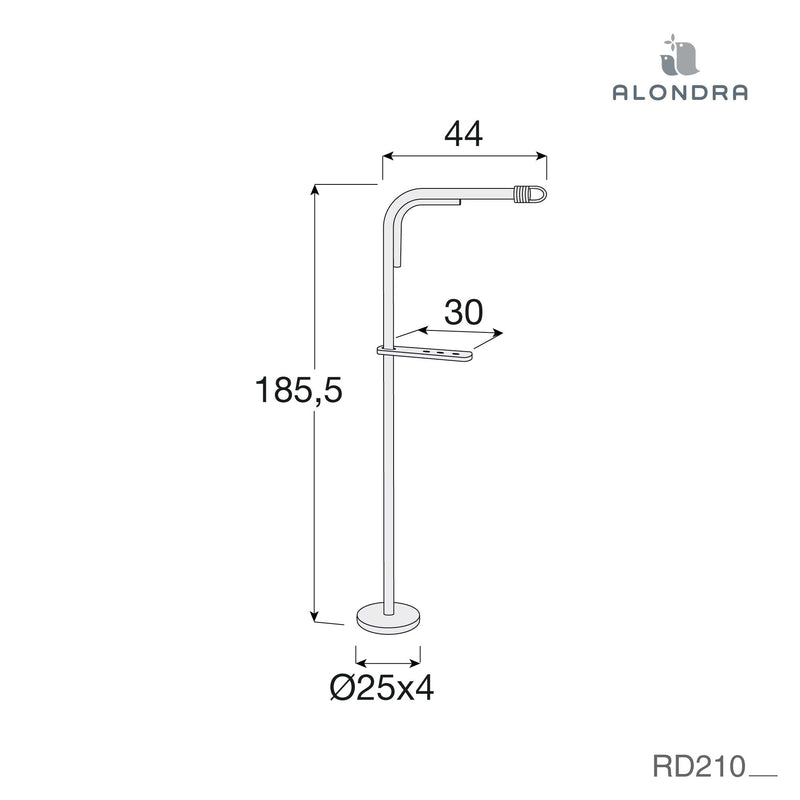 Soporte de ratán para Dosel para de minicuna y capazo · RD210