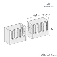 Piecero separador para cuna convertible gemelar Duplo · WTS1220