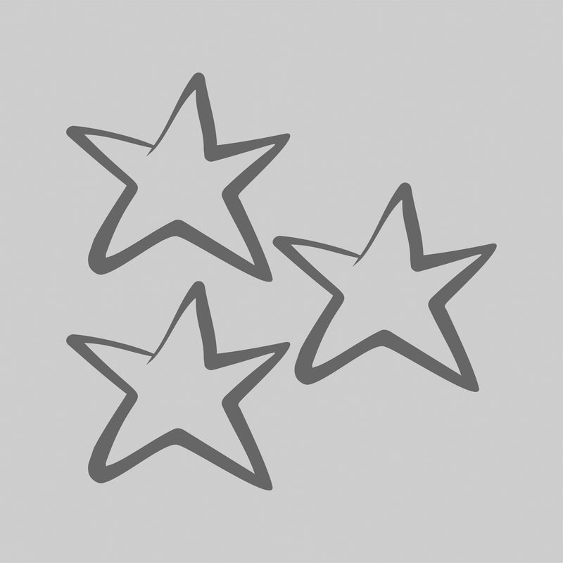 Vinilo de decoración - Contorno de 3 estrellas pequeñas