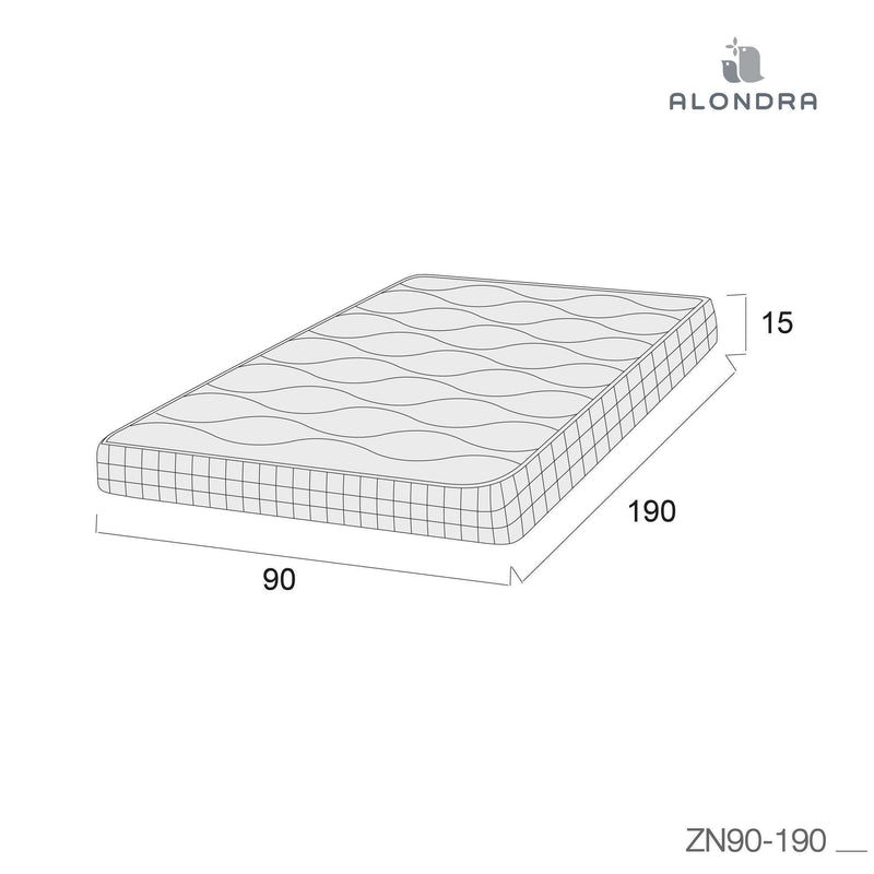 Colchón de visco para cama nido 90x190 cm · Visco Junior ZN90-190