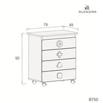 Mueble bañera-cambiador Maths · B750 (color a elegir)