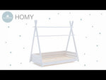 Estructura cama Montessori Homy XL en gris 90x200 cm · NA200-M69