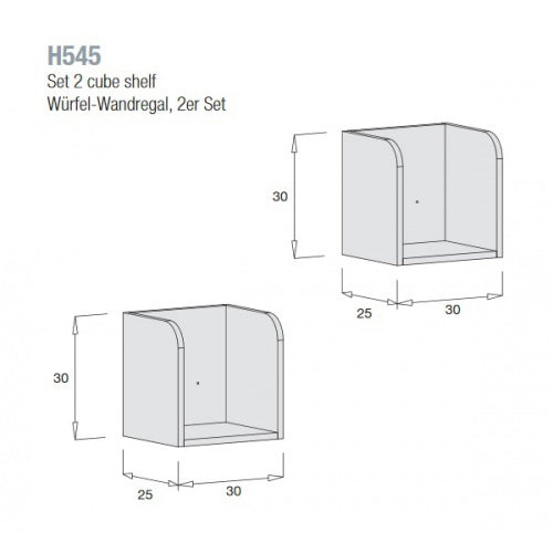 Set 2 cubos estanterías infantiles (color a elegir) · H545