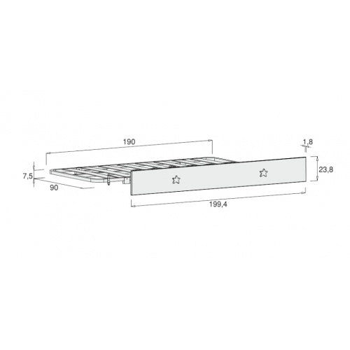 Set cama nido + frente nido (conversión Konver) 70x140 cm · FNJ-499